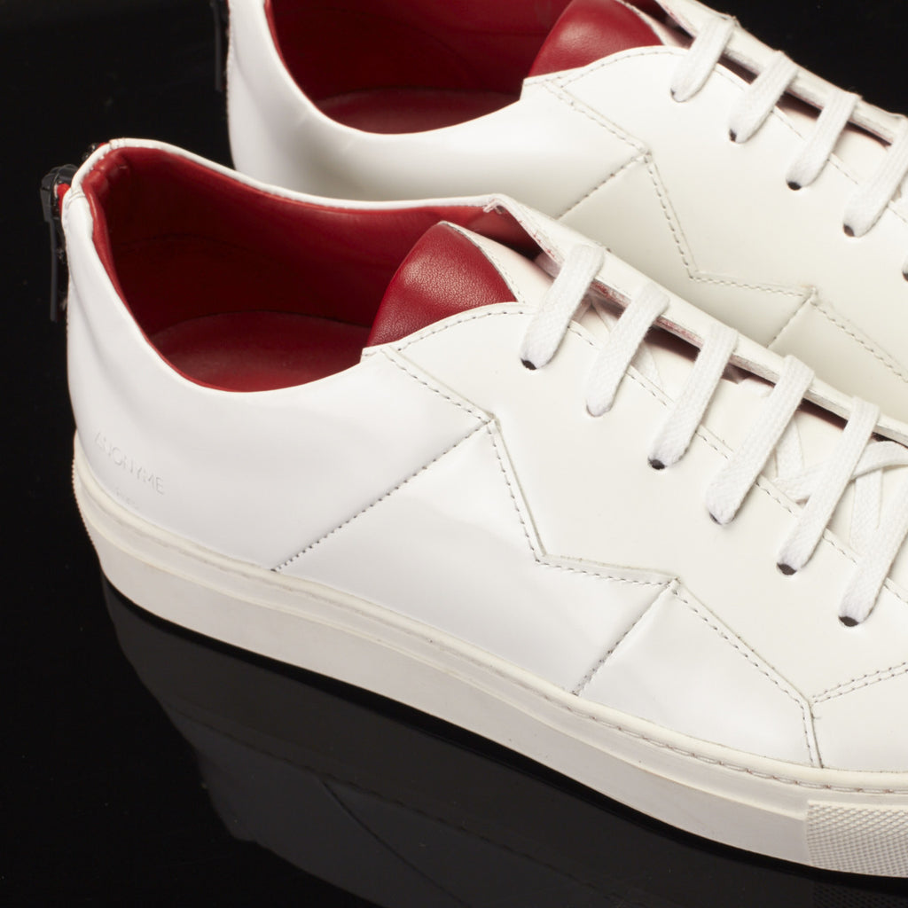 Vali Luxury Sneakers in White Spazzolato by Anonyme Paris